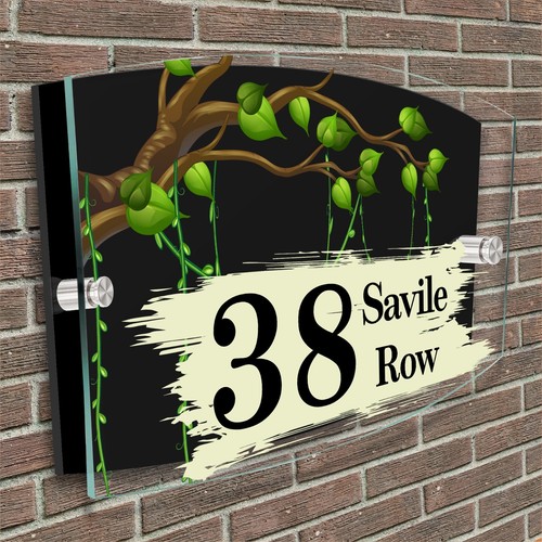 Personalised house sign door - house,