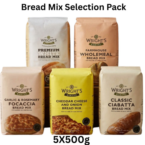 Wrights bread mix 5x500g - mix,