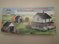 AHM 5844:398 HO Scale 4 Farm Buildings Kit Missing One Minor Piece