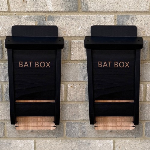 Black wooden bat house - bat, for