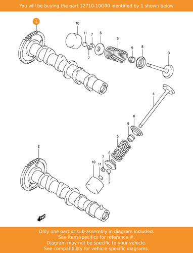 Suzuki camshaft intake - suzuki, camshaft,