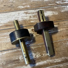 2 Vintage Brass & wood Marking Gauges Carpentry Woodworking Tools  Collectable 