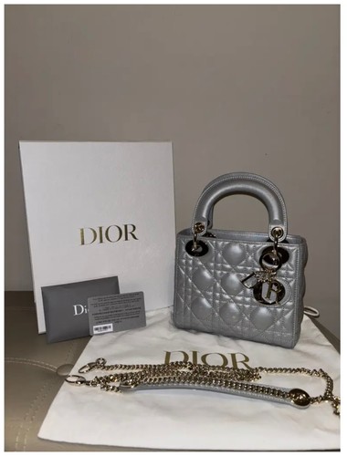 Mini lady dior bag - mini, opaline