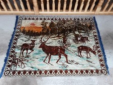 Vintage Tapestry Fringed Rug