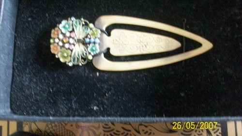Metal book mark - book,