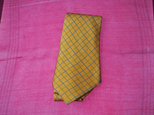 Hermes orange silk tie - orange,