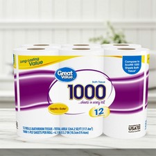 1000 Sheets/Roll Toilet Paper