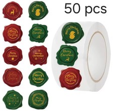 50x Merry Christmas Wax Seal