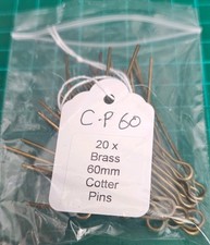 20 x Brass Cap Badge Cotter