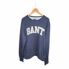 Gant Sweatshirt Spell out Navy 2XL XXL Good Used Cond