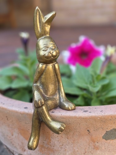 Vintage brass rabbit bunny - vintage,