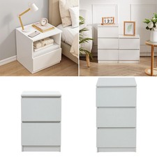 Modern Home Bed Side Cabinet Bedroom Storage Drawers Shelf Nightstand Side Table