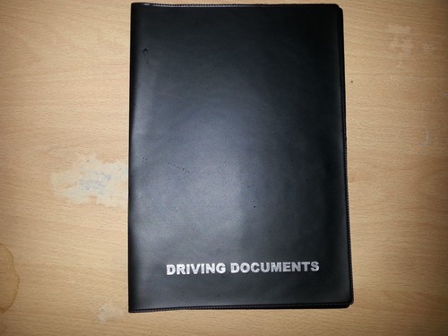 Black car document holder - a5,