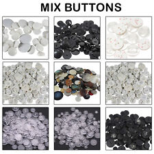 Assorted Mixed Round Plastic Buttons Sizes 11mm to 28mm for Sewing Arts Crafts