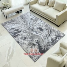 Modena Shimmer Rug 160cm x 230cm Grey/Silver XL Rug Modern Marble Living Room