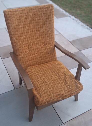 Orange fabric upholstered - orange,