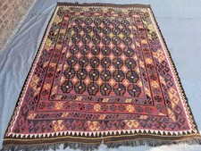 7x10 Vintage Afghan Flat Weave