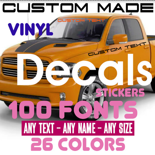 Custom text vinyl decal - text,