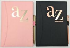 Telephone Address Book A-Z Index Hard Back Cover With Pen A5 Address Book