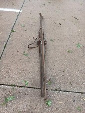 Old Pair Wooden Skis 74 1/2" X