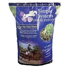 Simple System Blue Bag Grass Pellets 20kg - Horse Feed
