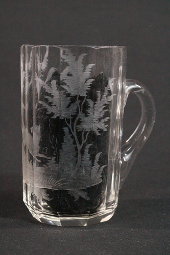 Etched chinese glass tea - etched,