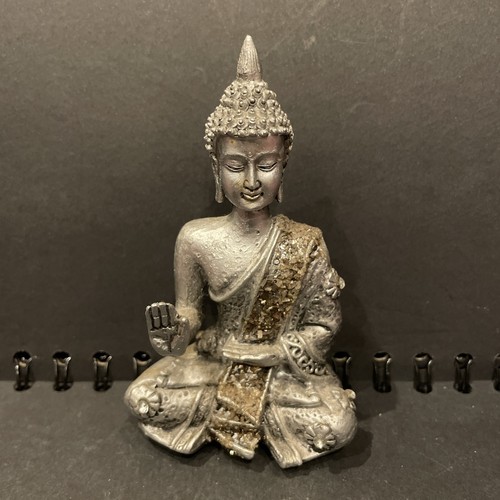 Buddha ceramic figurine - buddha, silver
