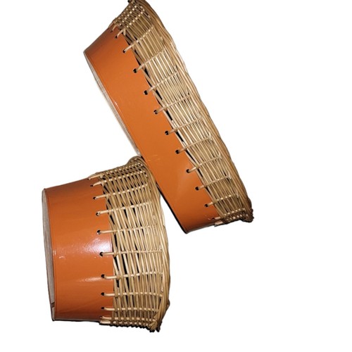 Fall baskets orange - baskets, metal