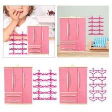 Doll Wardrobe Closet Openable Drawer Lovely Valentines Day Gifts for Kids