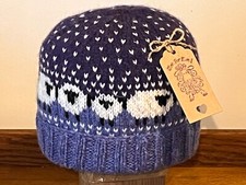 Hand Knitted Pure Wool Indigo
