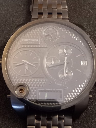 Diesel big daddy watch black - big,