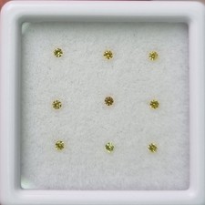 Yellow Sapphire 1.2 mm – 9 pcs Natural Calibrated Round Melee Gemstones