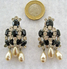 Christian Dior Earrings by Mitchel Maer Signed Pair 1950's  Lot A19 Incomplete