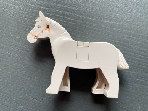 Lego horse knight castle white - horse,