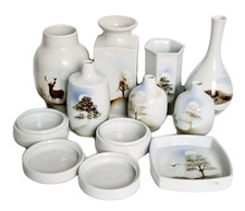 HIGHBANK Porcelain Lochgilphead Scotland Pottery  Bud Vases Highlands Triket