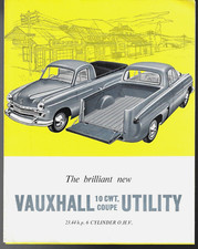Vauxhall 10cwt Coupe-Utility 1955 Australian Market Foldout Brochure E-Series