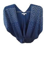 Klass Collection Sequinned Top Size Large Jade Blue green