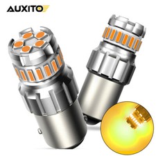 Pair 1156 LED Amber Yellow Turn Signal High Power Light Bulbs Car Tail Lights UK