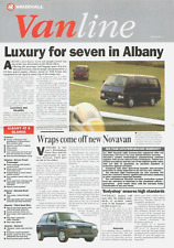 Vauxhall Vanline Magazine No1 Late 1990 UK Brochure Nova Astra Rascal Midi Brava