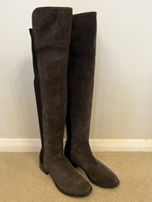 Clarks Caddy Belle Ladies Brown Suede Long Over Knee Boots UK 2.5