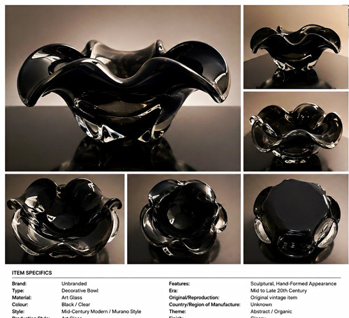 Stunning vintage black - stunning, clear