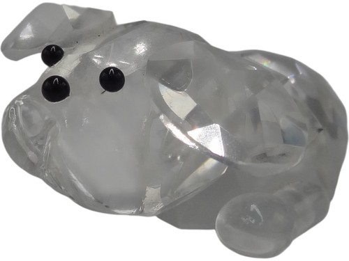 Crystal dog figurine - crystal,
