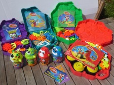 Vintage Kids Kid K'Nex bundle lot COMPLETE Lid Kids Footed Fish-Eyed Friends etc