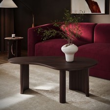 Large Curved Walnut Coffee