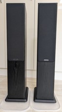 Monitor Audio Bronze BX5 Floorstanding Hifi Speakers, black oak finish.