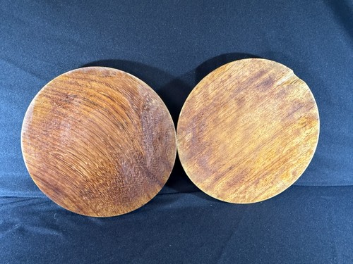 Vintage wooden plates - vintage, round