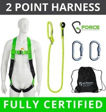 G Force 2 Point Height Safety  Fall Restraint Protection Harness Lanyard Kit