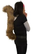 Squirrel Faux Fur Animal Tail Brown Grey Fancy Dress Up Party Costume Prop