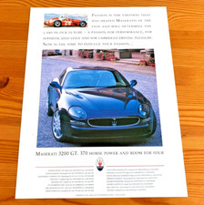 MASERATI 3200 GT - FRAMEABLE COLLECTIBLE ORIGINAL CLASSIC CAR ADVERT