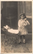 Edwardian Girl & Pram Real